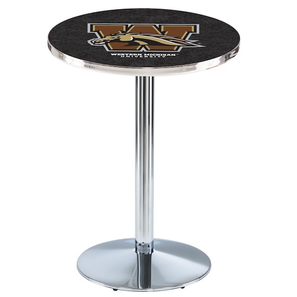 42" Chrome Western Michigan Pub Table